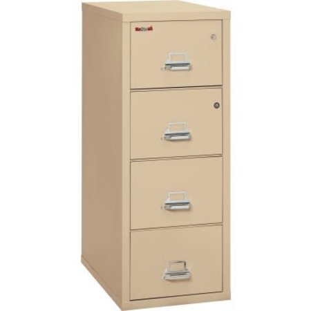 FIRE KING Fireking Fireproof 4 Drawer Vertical Safe-In-File Legal 20-13/16"Wx31-9/16"Dx52-3/4"H Parchment 4-2131-CPASF